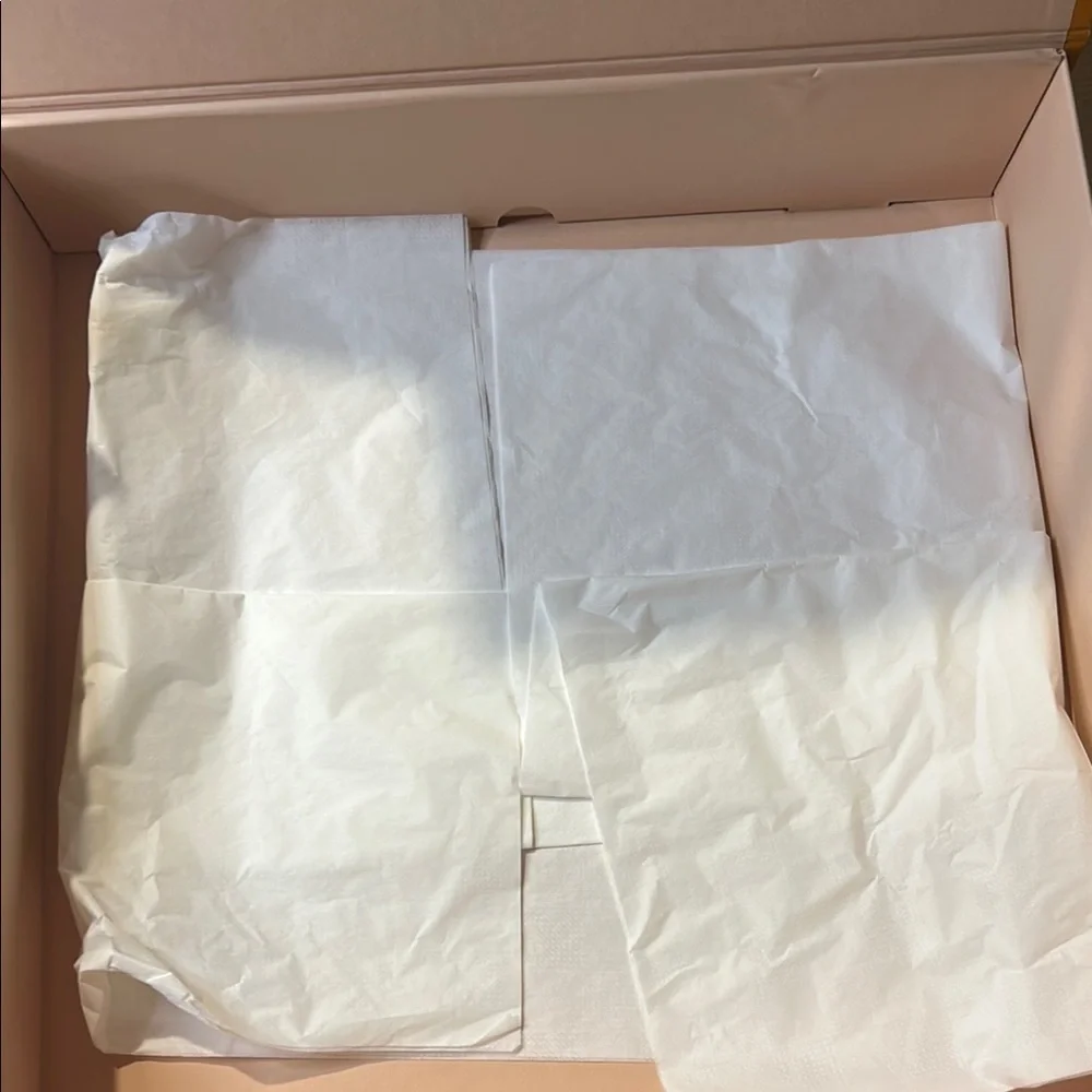Louis Vuitton Signature  Box inside a LV shipping box with tissue and ribbon.